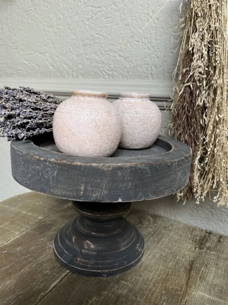 Stoer houten plateau zwart 24*16