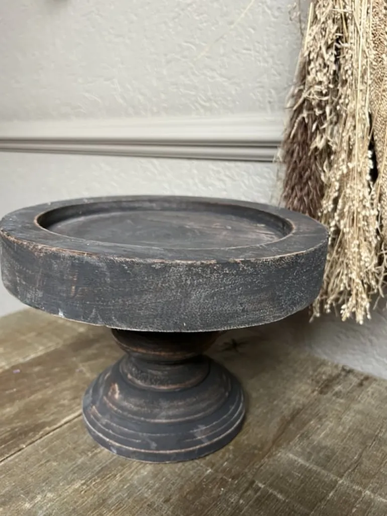 Stoer houten plateau zwart 24*16