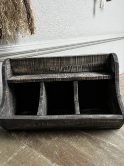 Stoer landelijk gruttersbakje vergrijsd 21*35*15