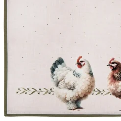 Stoffen placemats (6) boerderij kippen