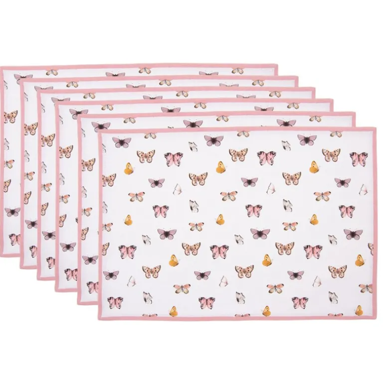 Stoffen placemats (6) Butterfly Paradise