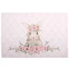 Stoffen placemats (6) Floral Easter Bunny