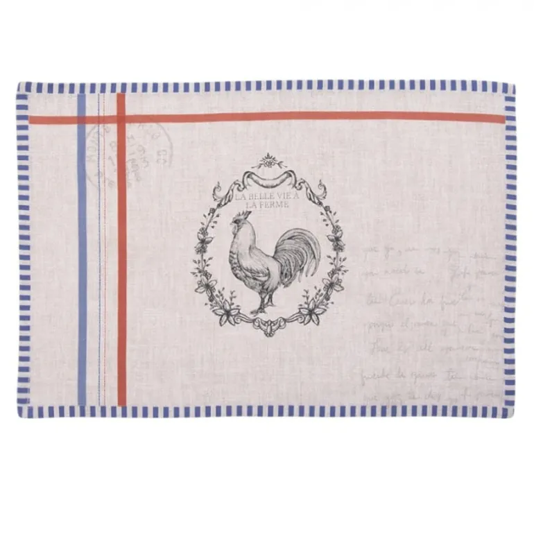 Stoffen placemats (6) Haan Devine French Rooster