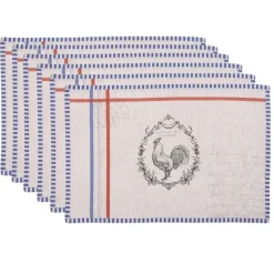Stoffen placemats (6) Haan Devine French Rooster