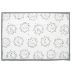 Stoffen placemats (6) wit/grijs kat