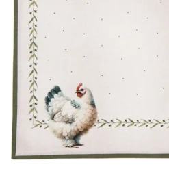 Stoffen servetten (6) boerderij kippen