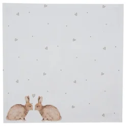 Stoffen servetten (6) Bunnies in Love