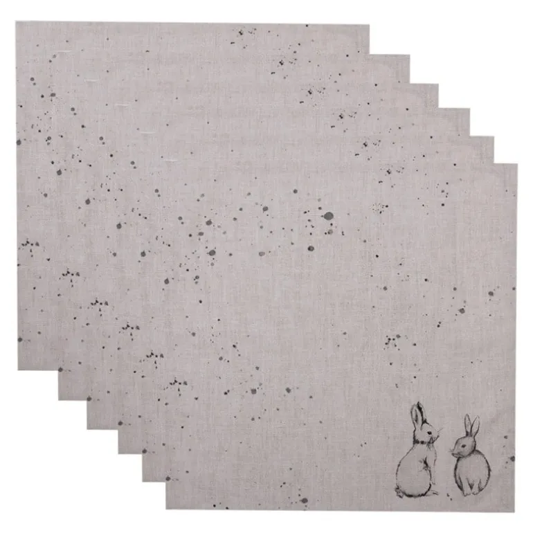 Stoffen servetten (6) Bunny bunnies