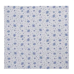 Stoffen servetten (6) roosjes blauw