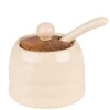 Suiker/jam pot met lepel 8*6