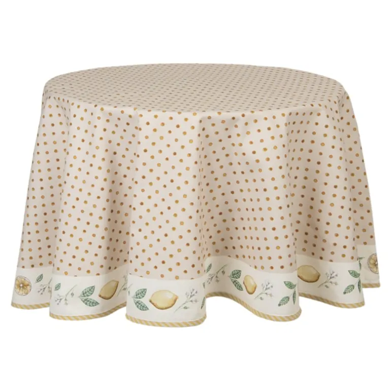 Tafelkleed rond Lemons and Leafs 170 cm