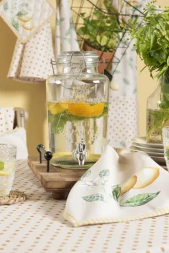 Tafelkleed rond Lemons and Leafs 170 cm