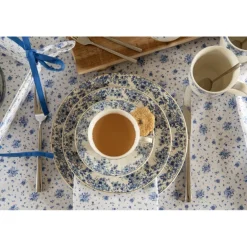 Tafelkleed roosjes blauw 100*100