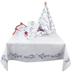 Tafelkleed Sun Sea and Fish 150*250