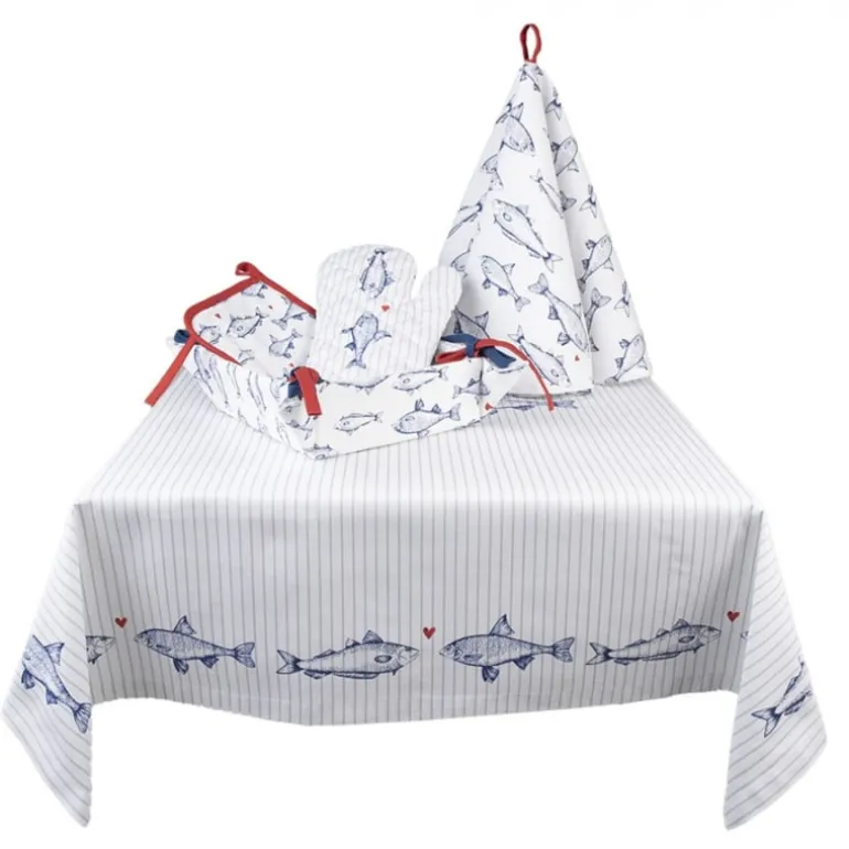 Tafelkleed Sun Sea and Fish 150*250