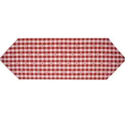 Tafelloper Love It hartjes rood/wit