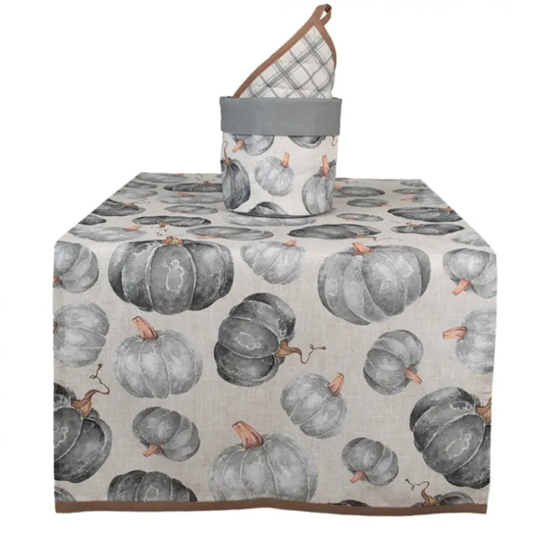 Tafelloper pompoen grijs 50*140