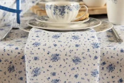 Tafelloper roosjes wit 50*160