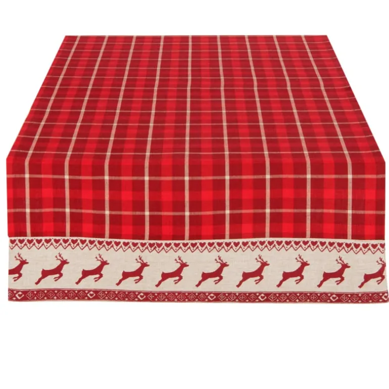 Tafelloper ruit Kerst 50*140