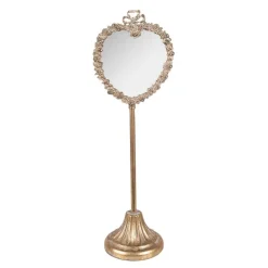 Tafelspiegel hartvorm roosjes 14*11*43