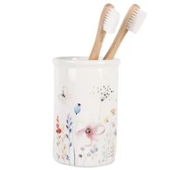 Tandenborstelhouder bloemen en vlinders