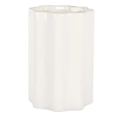 Tandenborstelhouder gegolfd wit