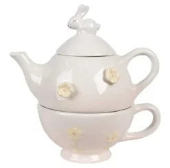 Tea for one konijntje pastelroze