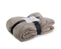 Teddy plaid diep taupe 150*200