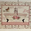 Tekstbord / wandplaat bad - roos - vlinder