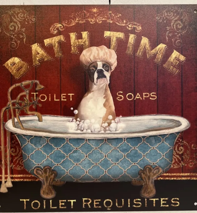 Tekstbord / wandplaat Bath Time