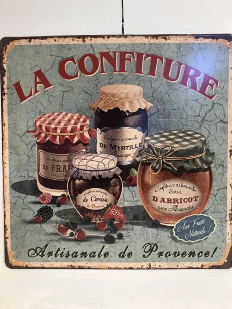 Tekstbord / wandplaat La Confiture 30*30