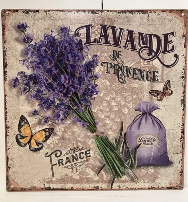 Tekstbord / wandplaat Lavanda de Provence 30*30