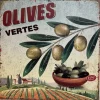Tekstbord / wandplaat Olives Vertes