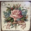 Tekstbord / wandplaat roos 30*30