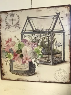 Tekstbord / wandplaat Royal garden 30*30