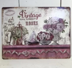 Tekstbord / wandplaat Vintage Home Collection 33*25