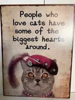 Tekstbord People who love cats…25*33