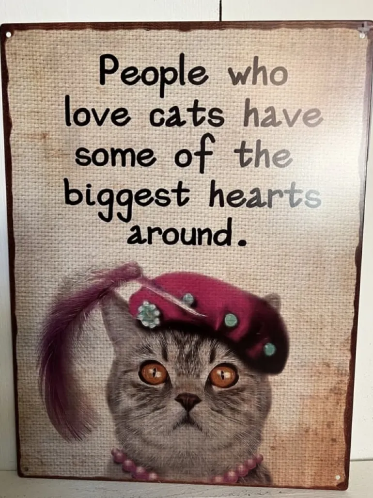 Tekstbord People who love cats…25*33