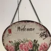 Tekstbord Welcome rozen ovaal 25*20