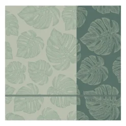 Theedoek Monstera groen