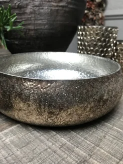 Vaas / waxinelichthouder brons