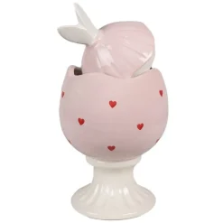 Voorraadpot ei roze 13*25