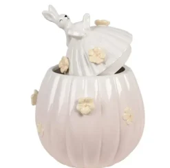 Voorraadpot eivorm pastelroze 16*23