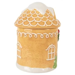 Voorraadpot met deksel peperkoek huis 13*17