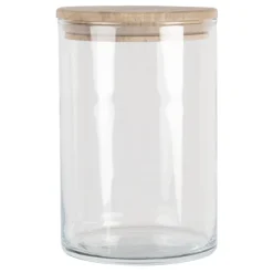 Voorraadpot met houten deksel 10*15