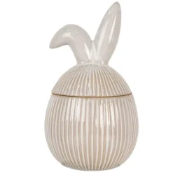 Voorraadpot met oren grijs 12*21