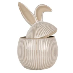 Voorraadpot met oren grijs 12*21