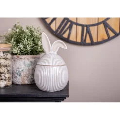 Voorraadpot met oren grijs 12*21