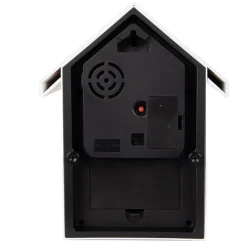 Wandklok met vogelgeluid wit/beige 20*10*26