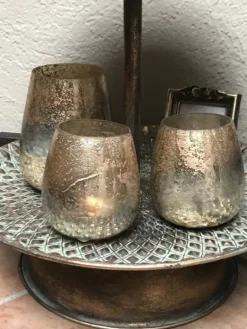 Waxinelichthouder goud 9*10